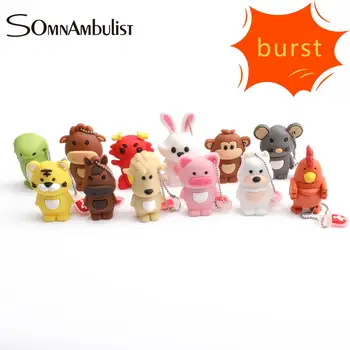 

12 Zodiac USB Flash Drive USB USB Pendrive 4GB / 8GB / 16GB / 32GB / 64GB U Disk Animal Memory Stick Gift