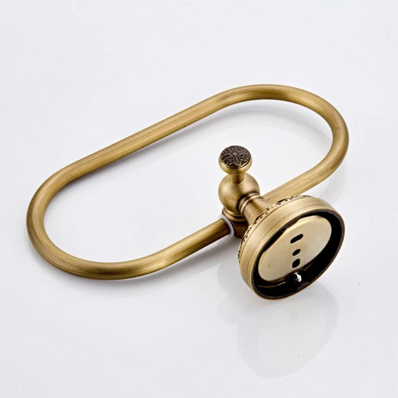 Oval Vintage Towel Rack Brass Towel Ring Wall Mounted Holder Antique Craft Bar Kitchen Bathroom Hardware Au09 21 bathroom towel ring,bathroom towel holder