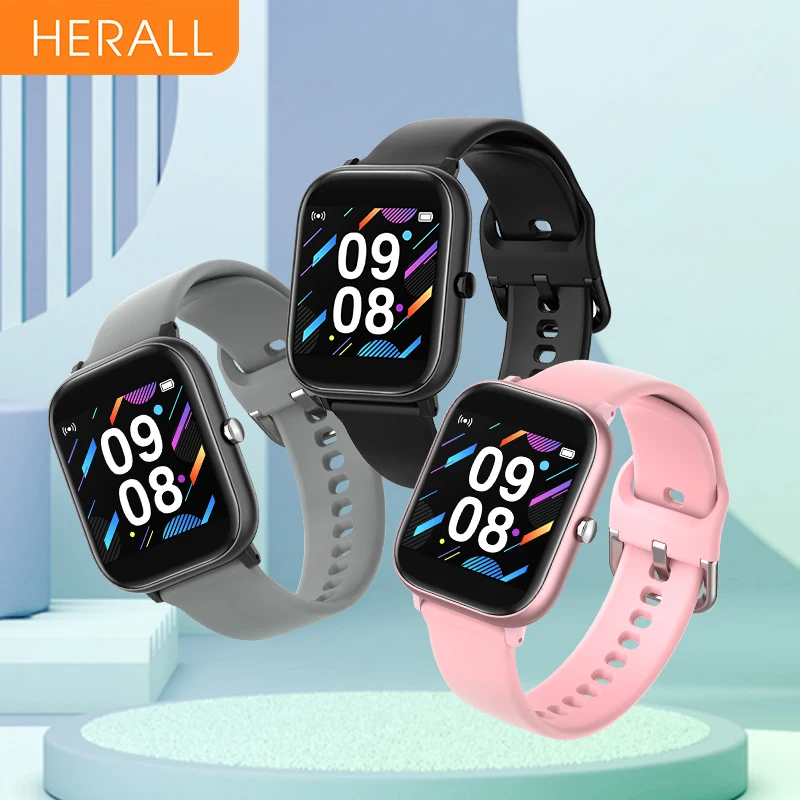HERALL 2021 New Smart Watch Fitness Bracelet Calories Heart Rate Monitor Waterproof Sport Smartwatch Men Women For Android iOS