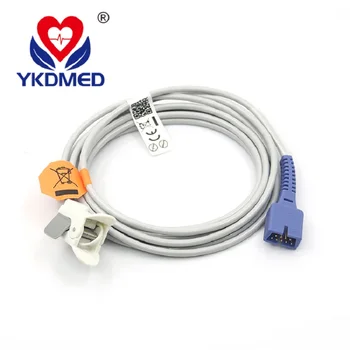 

Free shipping 9pin Direct Reusable ear clip spo2 sensor,oximax spo2 probes for monitor patient