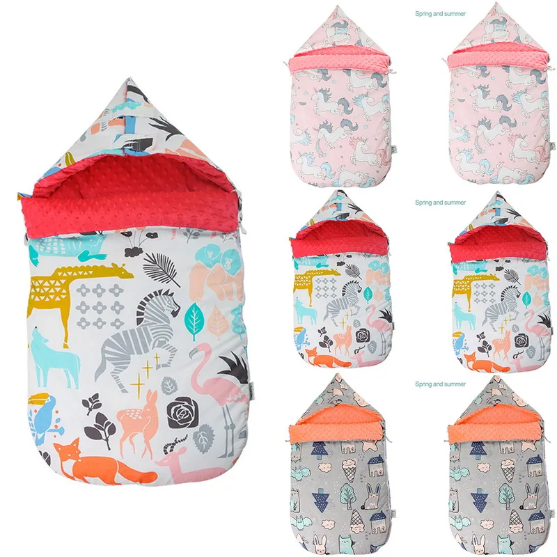 

CYSINCOS Baby Cotton Anti-stunning Autumn And Winter Thickening Dual-use Baby Sleeping Bag Envelopes Sleeping Bag For Newborn