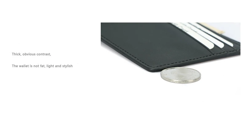 BONAMIE RFID Блокировка Мужской из углеродного волокна тонкие кошельки из микрофибры Тонкий черный держатель для банковской кредитной карты для мужчин простой кошелек для карт