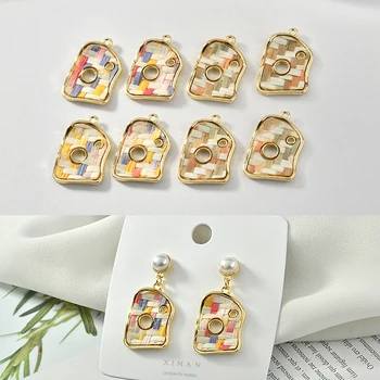 

Spring style 30pcs/lot Grass rattan weave core geometry Irregular wave shape alloy floating locket charms diy jewelry making