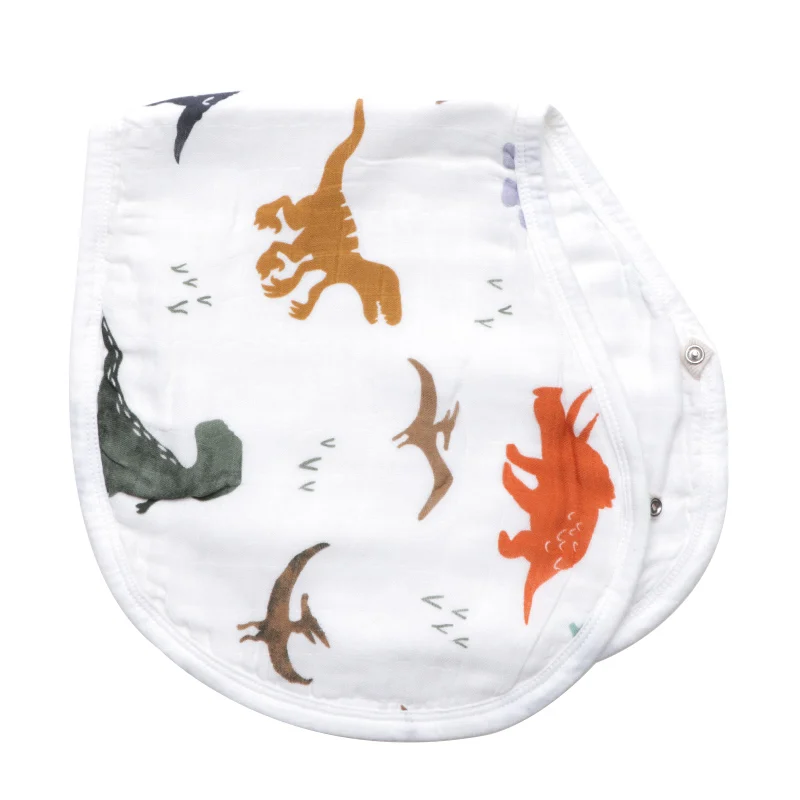 Новая однотонная детская отрыжка, водостойкие нагрудники для кормления, Слюнявчики для новорожденных, полотенце для слюнявчиков, Детские фартуки, бандана, Baberos Bebe - Цвет: The dinosaur