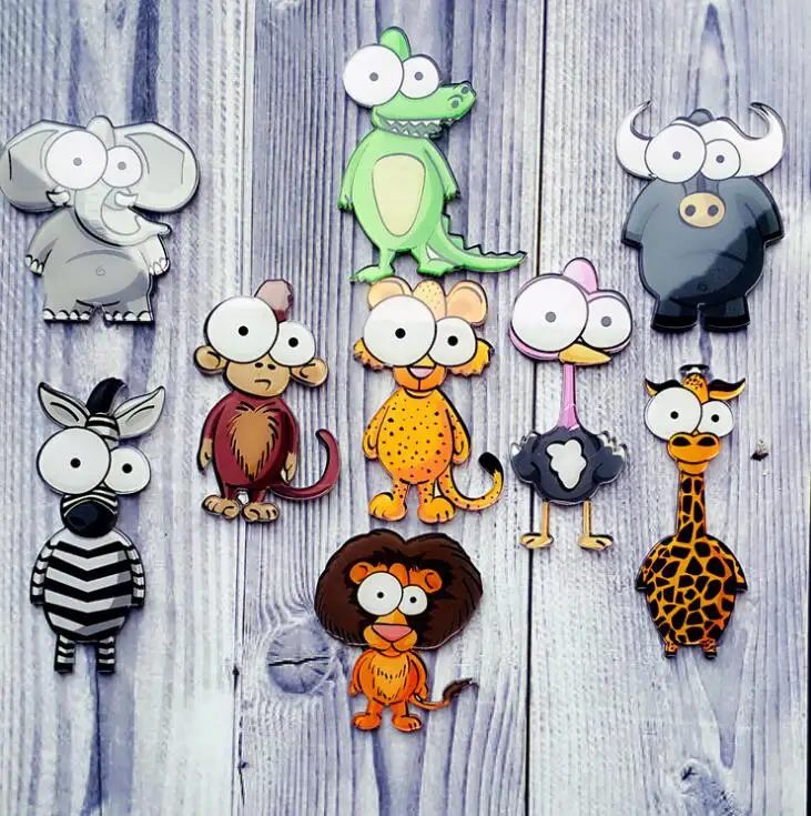 

Backpack Women Allergy Free Cute Brooch Clothing Hat Cartoon 2018 New Arrival Monkey Lion Acrylic Brooch Animal 1PC Men