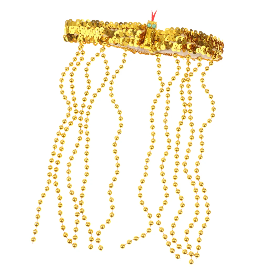 Egyptian Queen Cleopatra Crown Dance Head Piece Bead Sequin Headband