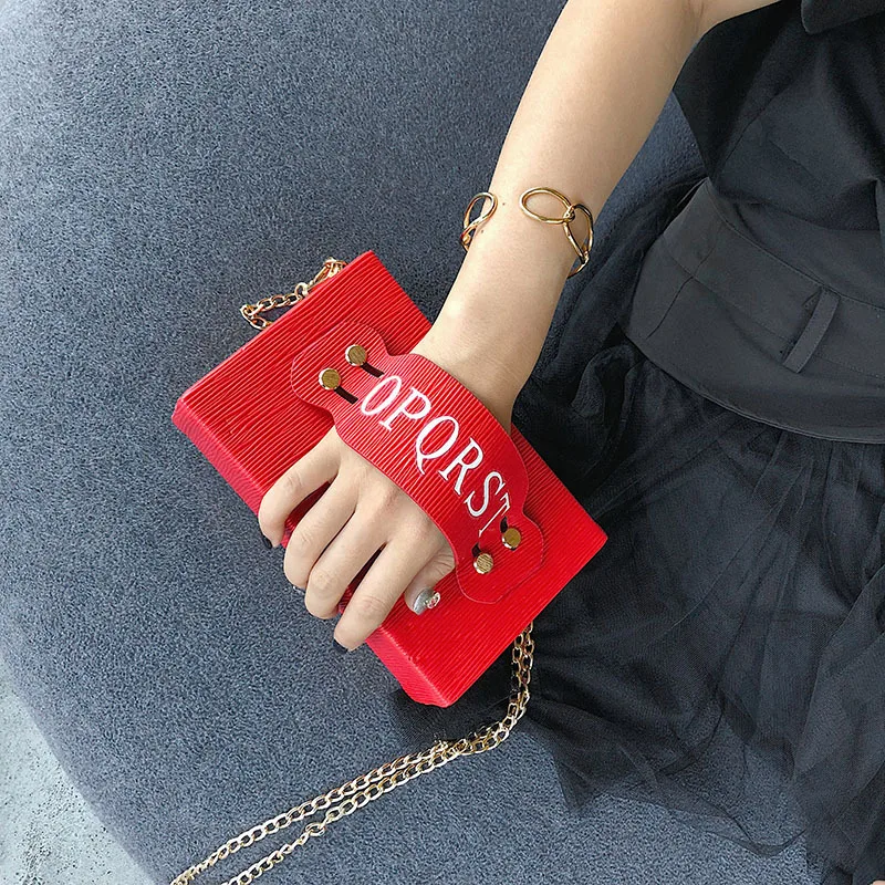 

2018 New Style Fashion Korean-style Lettered Square Sling Bag Handbag Shoulder Oblique WOMEN'S Bag Chain Bag