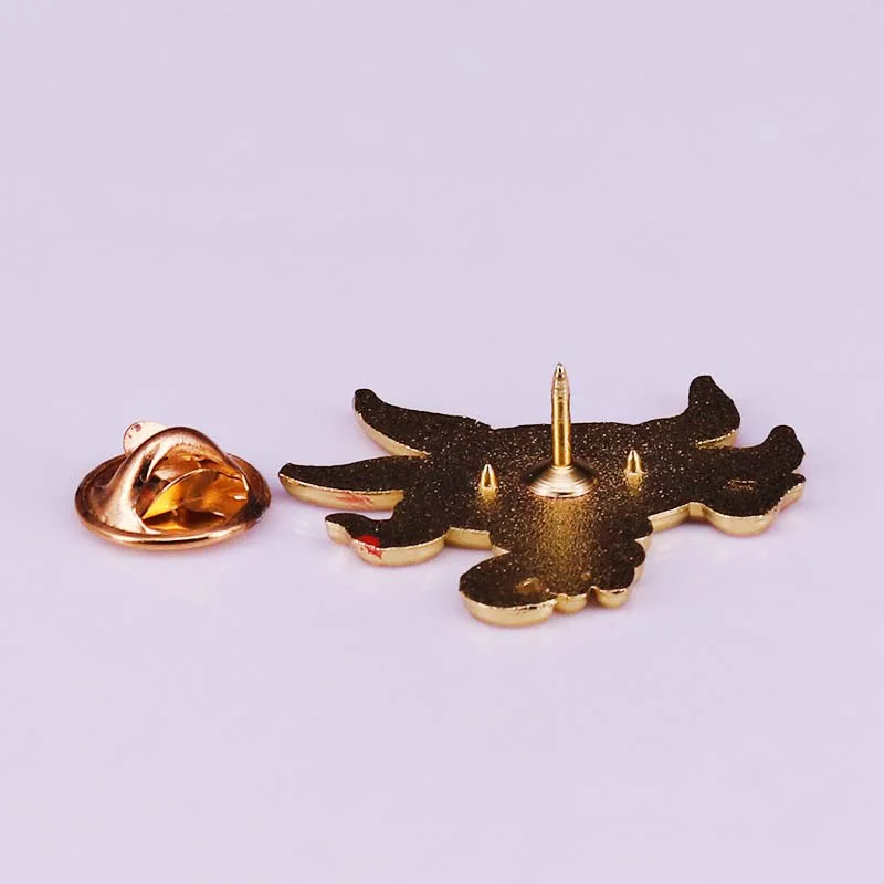 A cute axolotl pin that you can take with you anywhere!