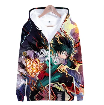 

3D Anime My Hero Academia Hoodie 3D Print Sweatshirt Hoodies Cosplay Unisex Hip Hop Leisure Streetwear Men's Cartoon Tracksuits