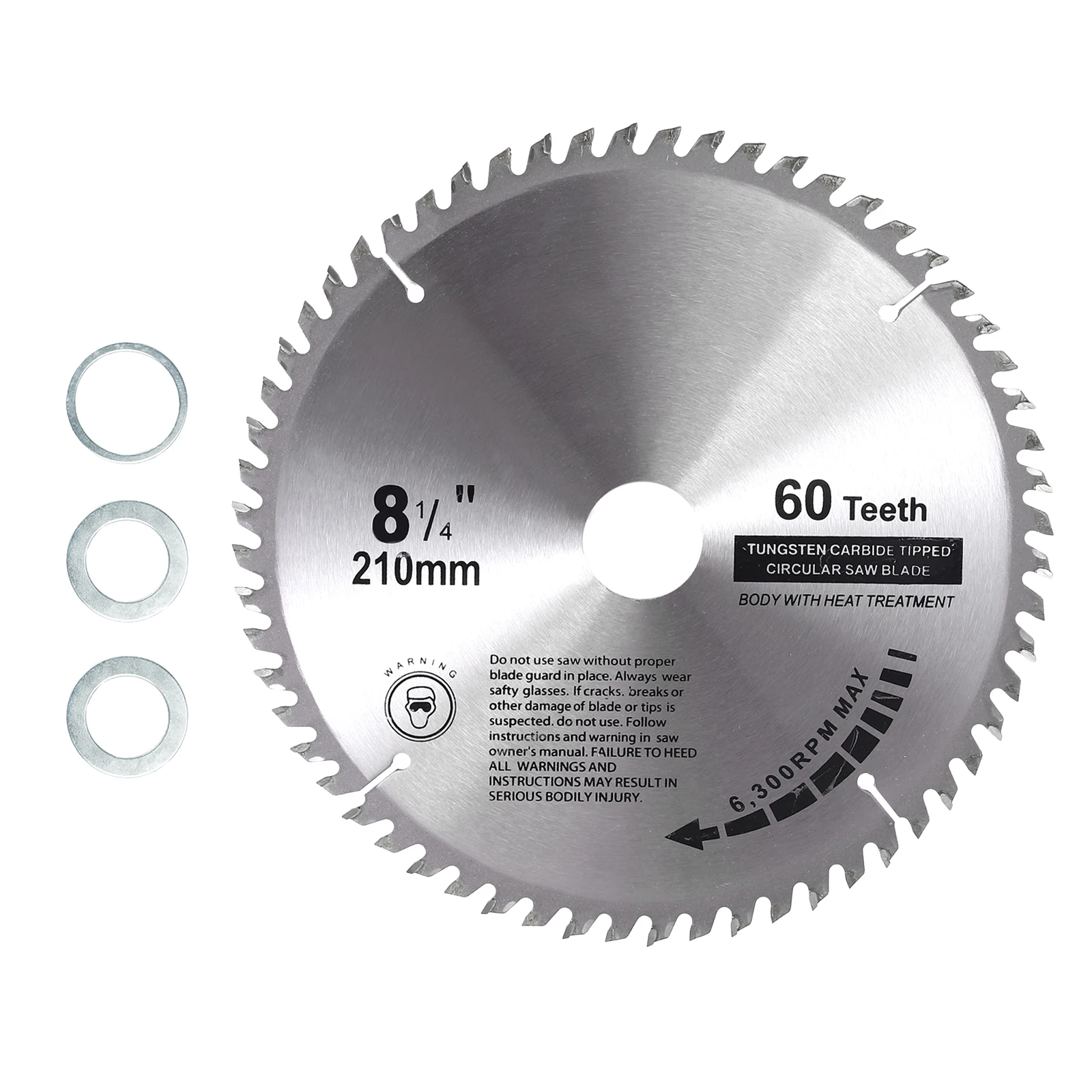 Circular Saw Blade 60 Teeth Wood Cutting Tool Bore Diameter 210×30mm Woodcutting 