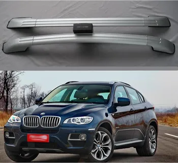

OEM Style Aluminum Alloy Top Roof Rack Rail Luggage For BMW X6 E71 2008 2009 2010 2011 2012 2013 2014 (Silver Black)