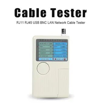 

Handheld Wire RJ45/RJ11/USB/BNC Ethernet Network LAN Cable Tester Tracker Tool Low Battery Indicator Simple One-click Test