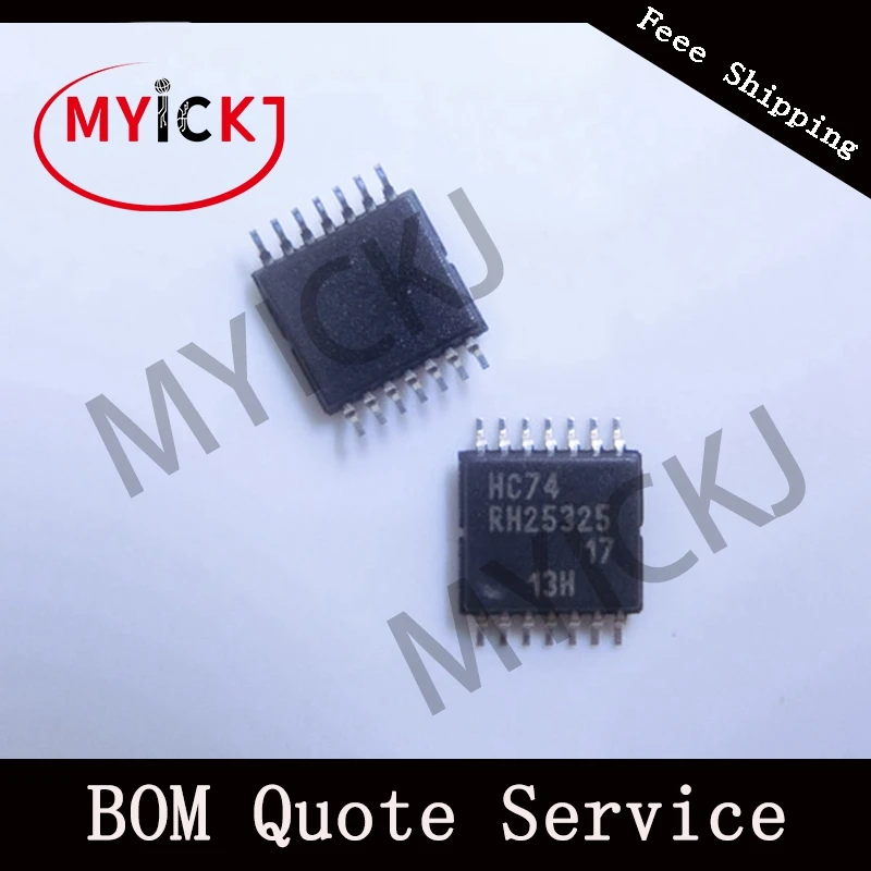 

10PCS 74HC74PW TSSOP14 Dual D-type flip-flop with set and reset; positive-edge trigger IC CHIP