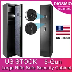 DIOSMIO – armoire de sécurité améliorée pour 5 armes à feu, grand fusil, fusil de chasse, avec/sans optique, avec boîte de verrouillage de pistolet 