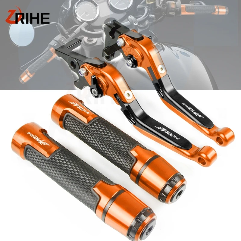 

For KTM 390 Duke 2012-2019 CNC Aluminum Motorcycle Accessories Adjustable Foldable Brake Clutch Lever and Handlebar Grip 390Duke
