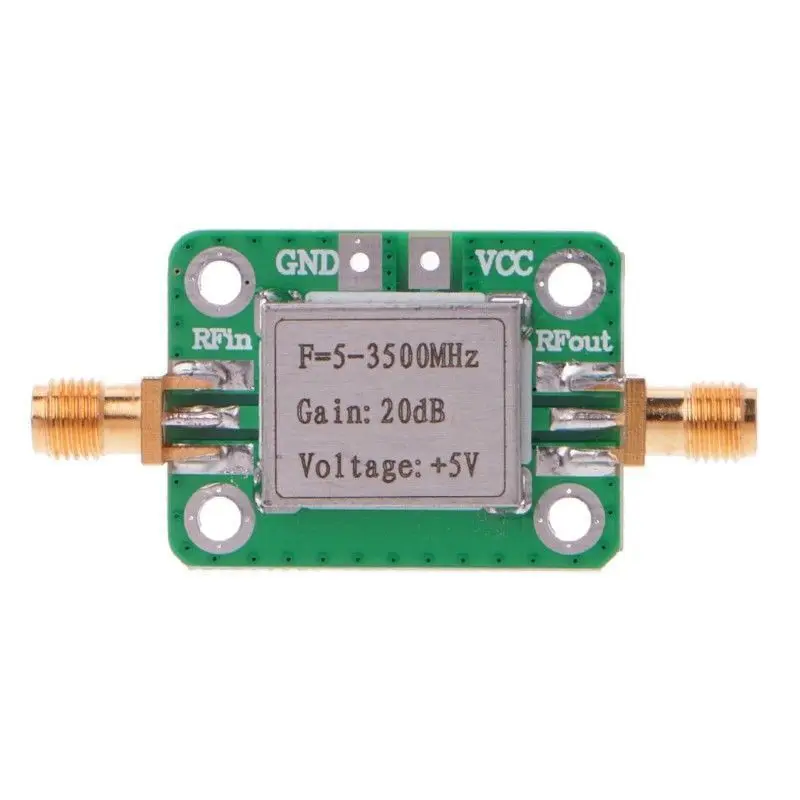 

5-3500MHz RF Radio Frequency Broadband Signal Amplifier Board LNA Power Amp High Gain 20DB with Shielding