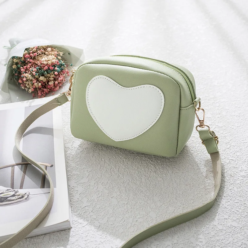 

[Sheng chuang Beauty] Peach Heart Small round Bag 2019 New Style Large-Volume Pericardial Versatile Oblique Bag Simple Leisure B