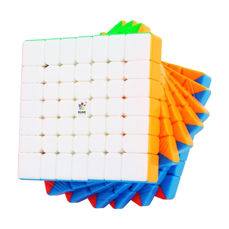 YUXIN ZHISHENG Little Magic Stickerless 7*7*7 Магнитный Интеллектуальный Магический кубик головоломка на скорость 7x7 куб обучающий игрушка cubo magico
