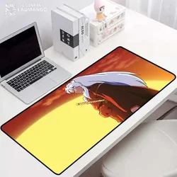 Tapete de borracha inuyasha mouse pad gamer tapete do mouse para computador mausepad gaming teclados do portátil acessórios tapetes do computador mousepad almofadas