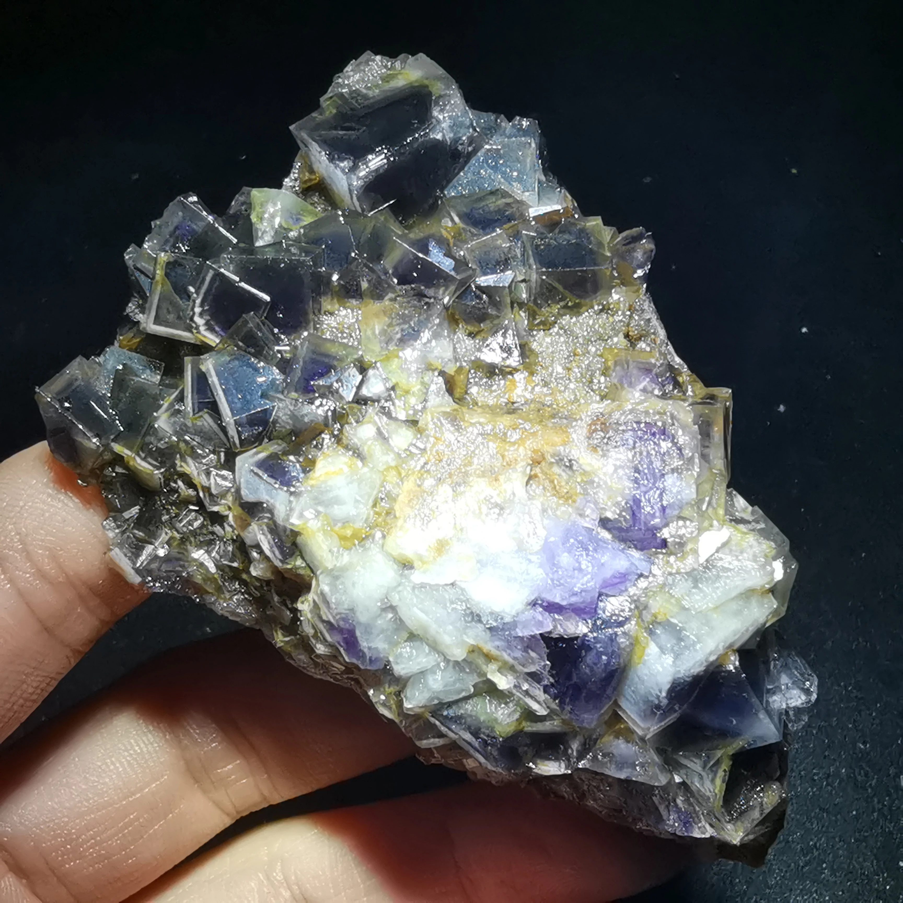 

95gNatural rare mirage window purple fluorite cluster mineral specimen healing crystal quartz pristine gem