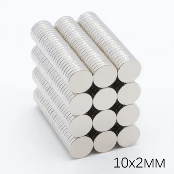 

100pcs 10mmx2mm neodymium magnet mini small disc magnetic material NdFeB magnet magnet magnetic strong magnetic 10x2 mm