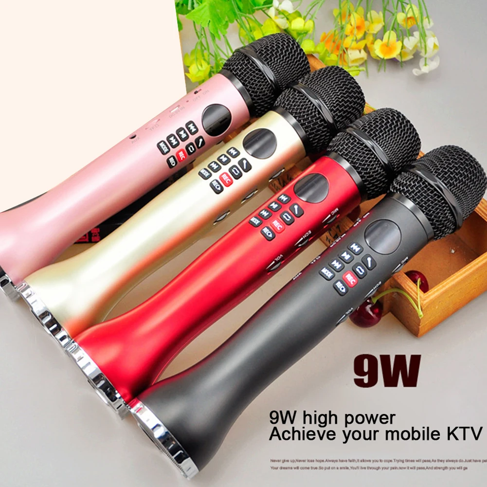 3 в 1 профессиональный Bluetooth беспроводной микрофон караоке динамик KTV музыкальный плеер для вокала, с рекордером ручной микрофон Микрофон