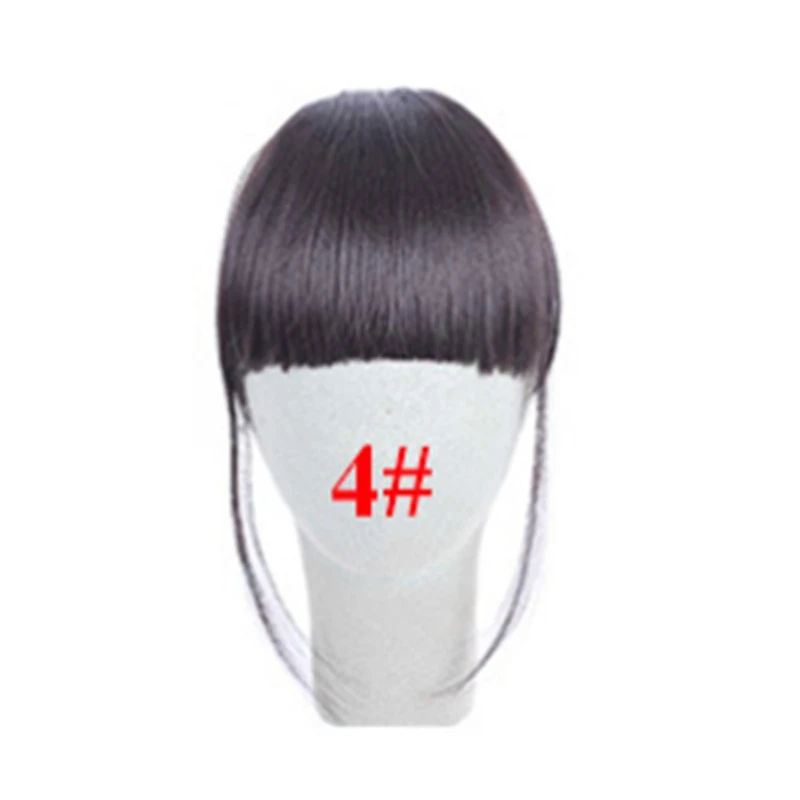 Высококачественные накладные передние челки заколки для волос, накладные синтетические волосы на заколках, аксессуары для укладки волос для девушек