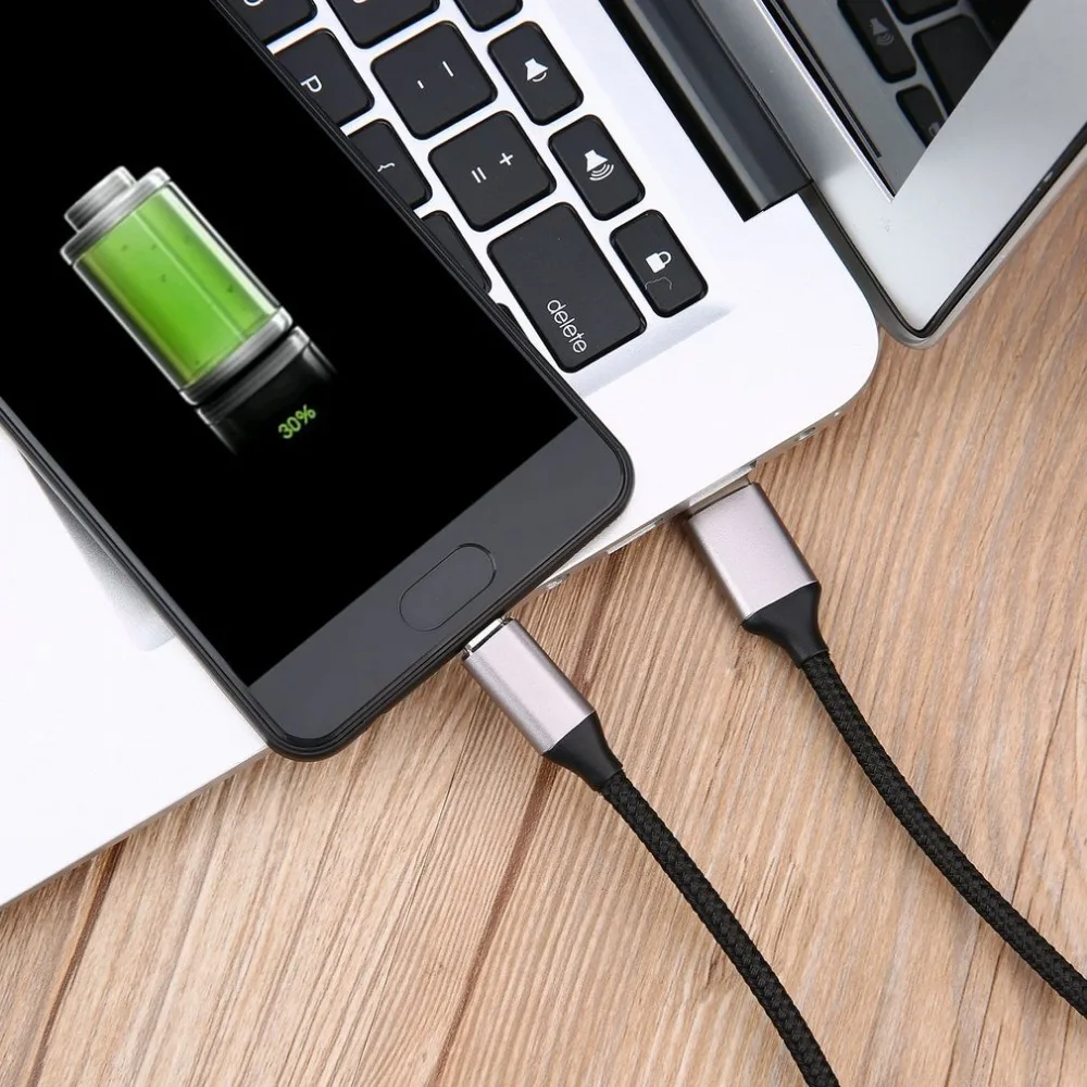 1 м USB 3,1 type-C к USB 3,0 кабель папа-папа нейлоновый плетеный кабель высокая скорость передачи кабель синхронизации данных и зарядки