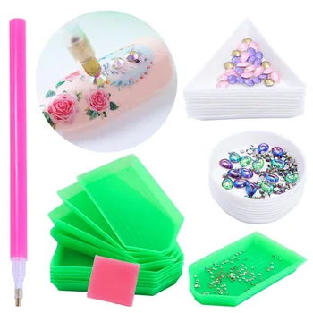 

Nail Rhinestone Manicure Set Kit Diamond Picker Point Glue Pen Paste Mud Sticker Plastic Storage Box Glitter Accessories LA992-1
