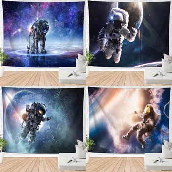 

Astronaut space tapestry universe starry sky home decoration beach towel canvas 230cm large size tapestry