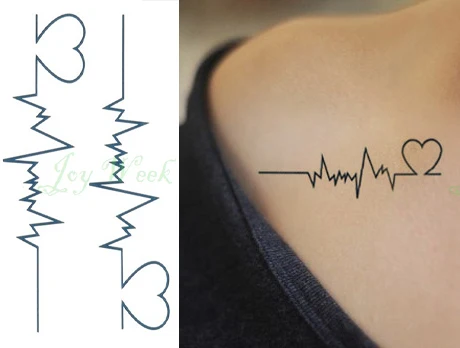 Водостойкая временная татуировка наклейка боди арт буквы любовь сердцебиение волна тату флэш-тату поддельные татуировки для девушек женщин 4 - Цвет: Шоколад