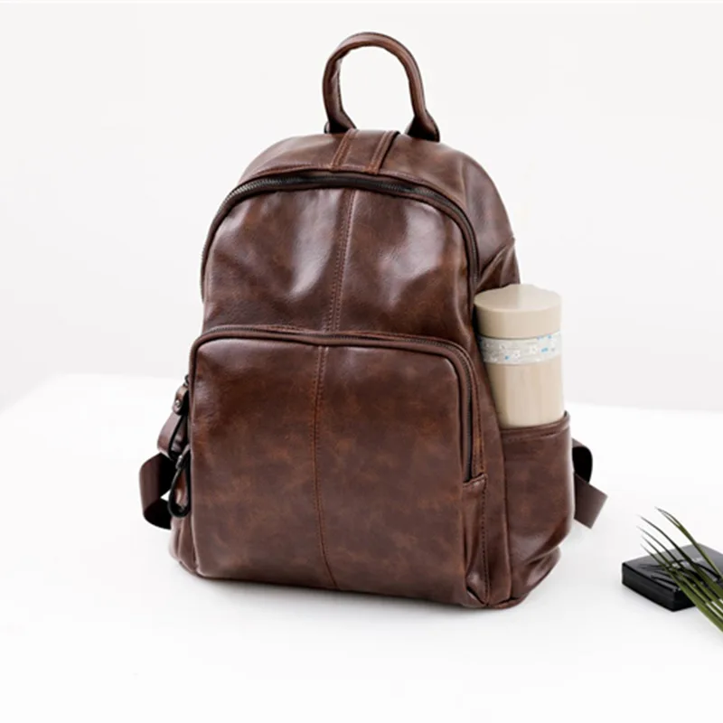 

2019 New Korean Fashion Lady Backpack Casual Simple College Wind Backpack Vertical Square Zip Backpack