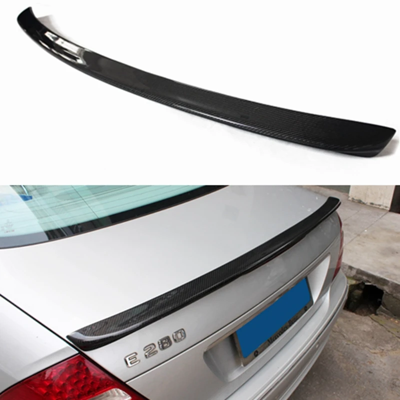 Mercedes W211 Amg Style Carbon Fiber Rear Wing Spoiler Trunk Boot Lip