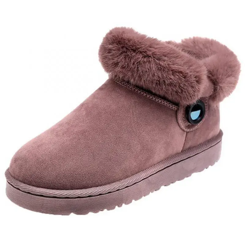 Женские зимние ботинки; теплая плюшевая зимняя обувь на плоской подошве; ботильоны; женская повседневная обувь; Muje; женские ботинки высокого качества; Новинка;