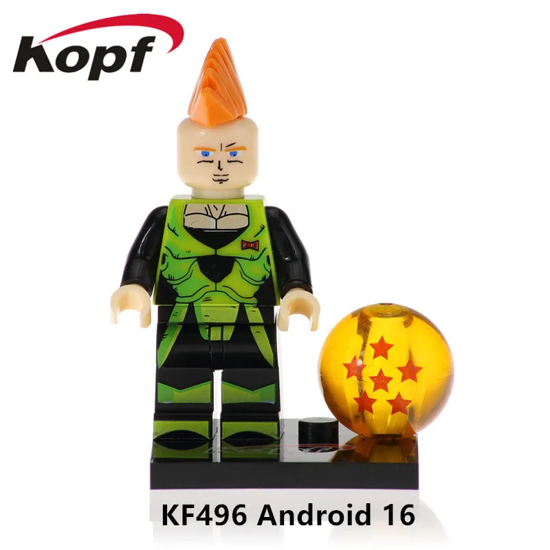 20 шт. Dragon Ball Z Goku Ssj Xeno Android 16 Majin Boo Black Goku Rose фигурки строительные блоки Подарочные игрушки для детей KF495 - Цвет: KF496 20Pcs No Box