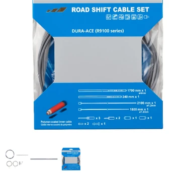 

Road Bicycle Polymer-coated Stainless Steel Shift Cable Set Bike Variable Speed Line Derailleur Parts