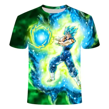 

2019 Summer Kids Dragon Ball Z T Shirt 3D Print Anime Goku Vegeta T-shirts Dragonball Shirt 100% Polyester Children Clothes