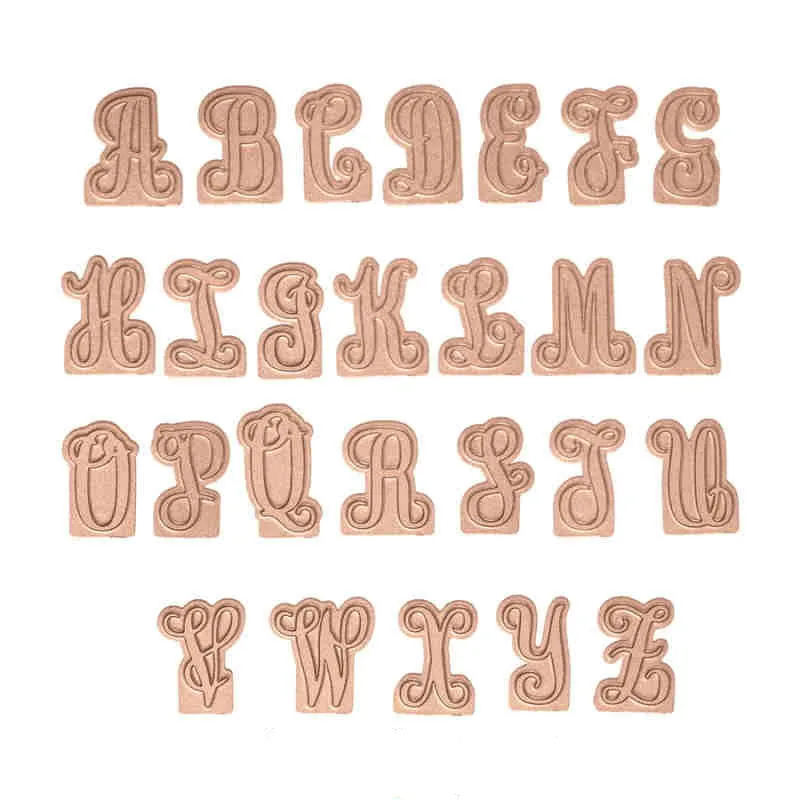 A до Z буквы алфавита Горячие тарелки из фольги для DIY Скрапбукинг Letterpress тиснение бумажные карты для ручной работы поставки