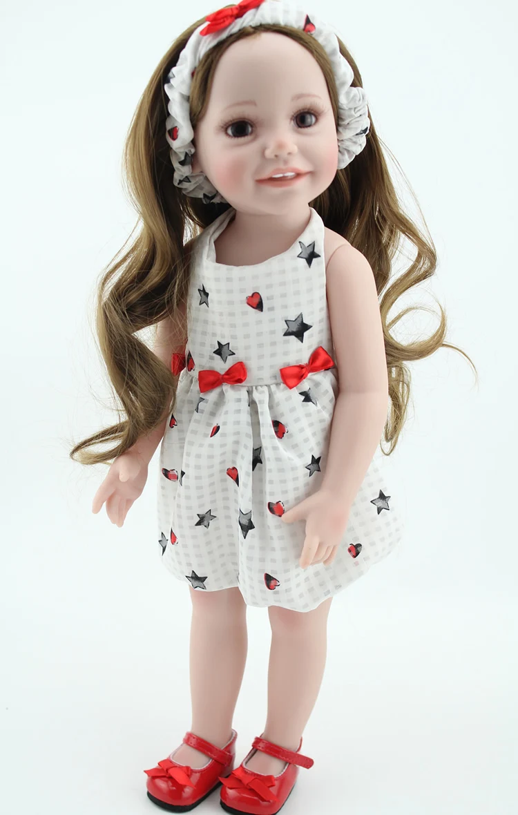 NPK 45 см виниловые куклы ручной работы с полным корпусом Reborn American Dolls реалистичные