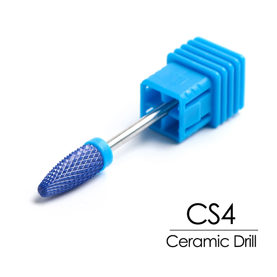 Шлифовальный керамический сверло для ногтей розовый заусенец фреза для маникюра Электрический педикюр машина съемный инструмент машина LECS3-21 - Цвет: CS4