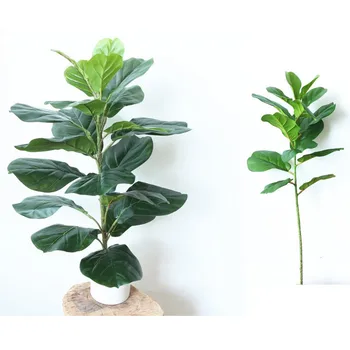 

64cm Artificial Banyan Plants Tree Real Touch Green Leaf Fake Faux Plant Moxican Wedding Home Office Furniture Decor AP022