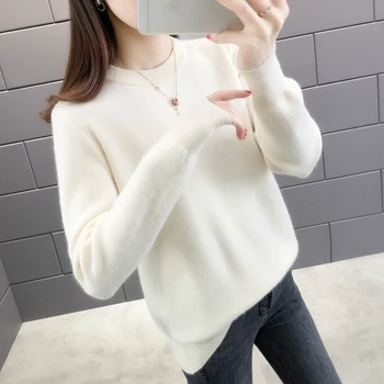 

2020 OHCLOTHING 9467 real shot new solid color Pullover thickened round neck knitwear 49 -- 1st floor, 6 rows, 2 shelves