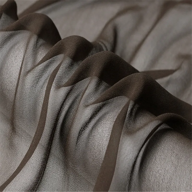 Шелк жоржет ткань 8momme 114 см 4" мягкий органический натуральный текстиль шелк GGT ткань для сари - Цвет: 24 coffee
