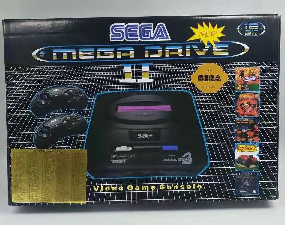 SUP 16bit ,sega MD2 built-in game 368 in 1, plug-in card dual handle video-game-console, factory direct sales