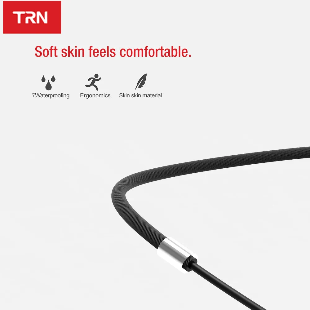 TRN BT10 беспроводной Bluetooth с пшеницей 4 2 APT X IPX7 водонепроницаемый кабель HIFI наушники