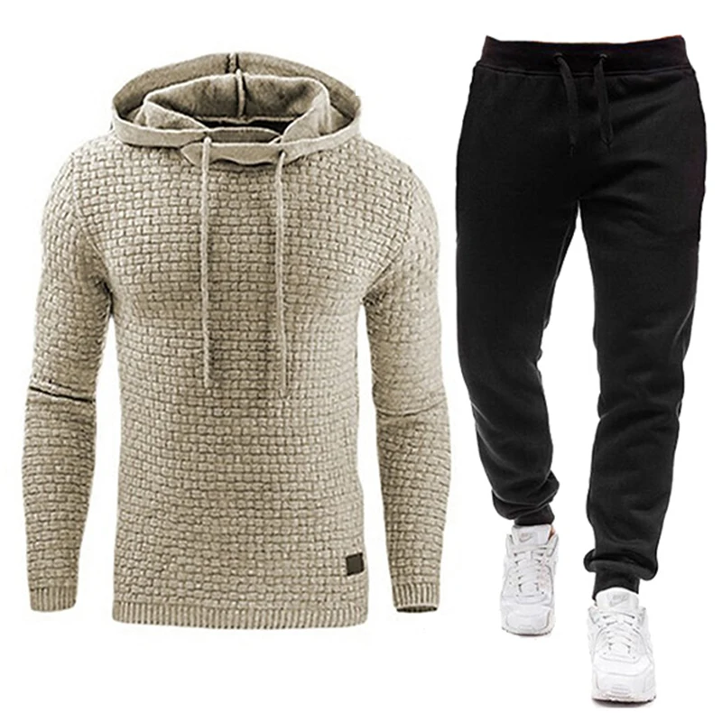 2021 men's cotton hat sweatshirt, casual sportswear, famous men's sweater, sturdy hat+trousers sweatshirt suit, S-5XL suit