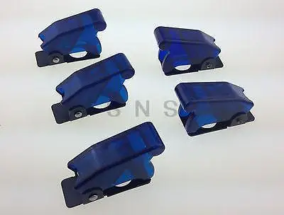 

Baomain (5)12mm Mount Dia. Transparent Blue Safety Flip Cover for Toggle Switch