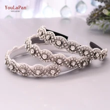 YouLaPan S28-FG, модные роскошные блестящие стразы, повязка на голову, свадебный камень, ободок для волос, женские аксессуары для волос, винтажная диадема в стиле барокко