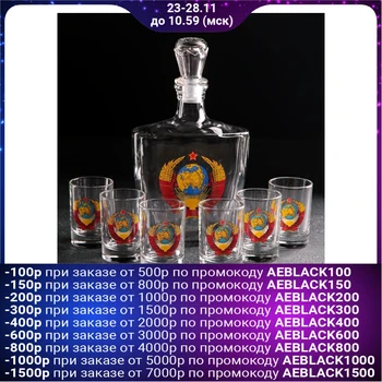 

Drinking set, 7 items: bottle 500 ml, 6 shots 50 ml