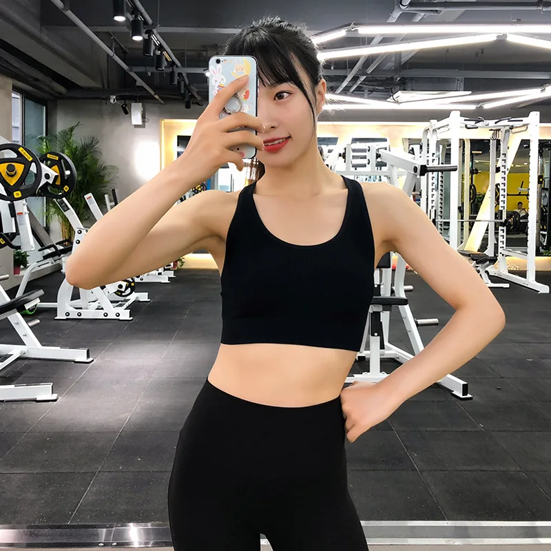 Бесшовный Бюстгальтер для йоги, ударопрочный бюстгальтер для бега, женский сексуальный бюстгальтер с пуш-ап эффектом, спортивный короткий топ для йоги, фитнеса, спортзала, тренировок, спортивная одежда